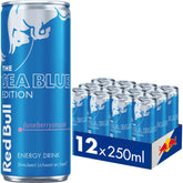 Red Bull Energy Drink Sea Blue Edition – 1 x 250 ml | 12 x 250 ml | Unieke Smaak & Krachtige Energieboost